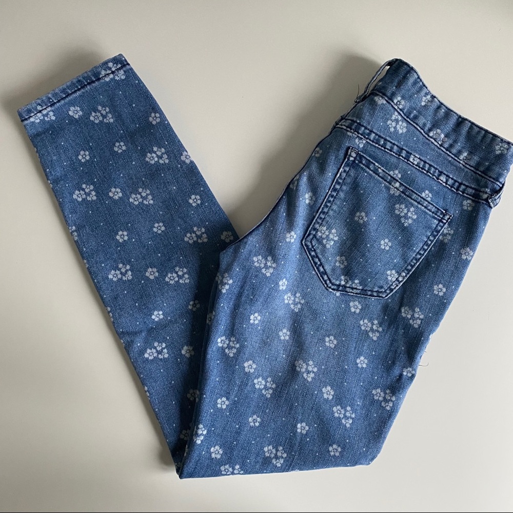 Free People Ditsy Floral Cropped Ankle Jeans